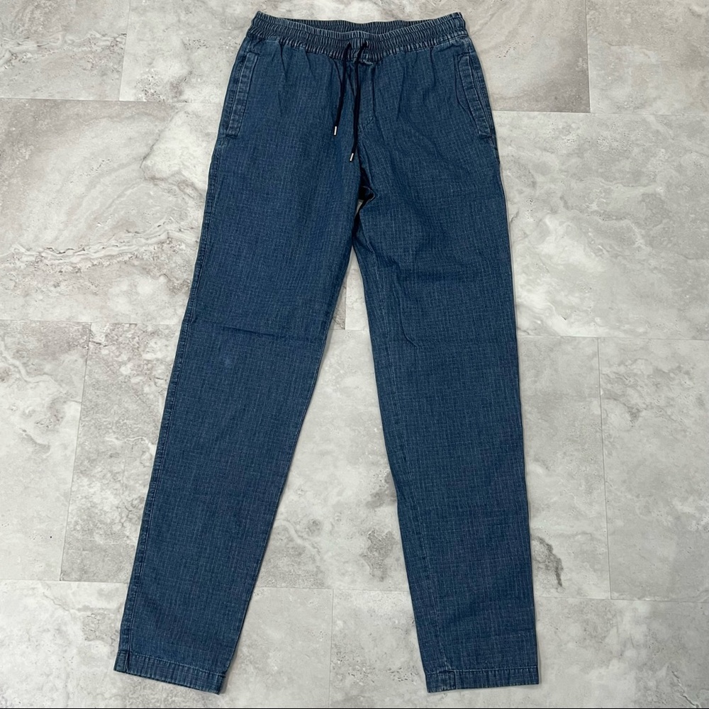 APC Kaplan Denim Jogger Mens Ripstop Jeans Size 48 or Medium Blue Drawstring Y2K